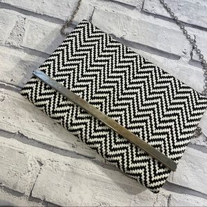 Forever 21 tweed/ chevron ish evening purse